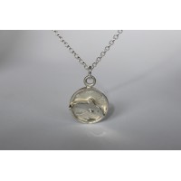 Recycled sterling silver pendant - Dolphin