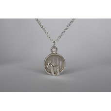 Recycled sterling silver pendant - Gorilla