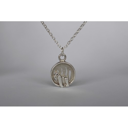 Recycled sterling silver pendant - Gorilla